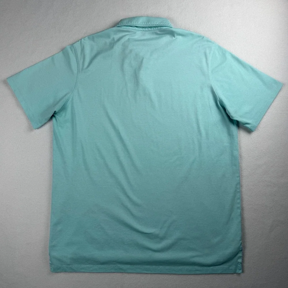 Greyson Men's Golf Omaha Cotton Stretch‎ Short Sleeve Polo Shirt Blue Large